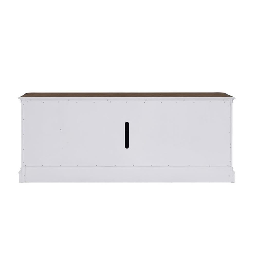 82 Inch Fireplace TV Console with Adjustable Shelves N7669