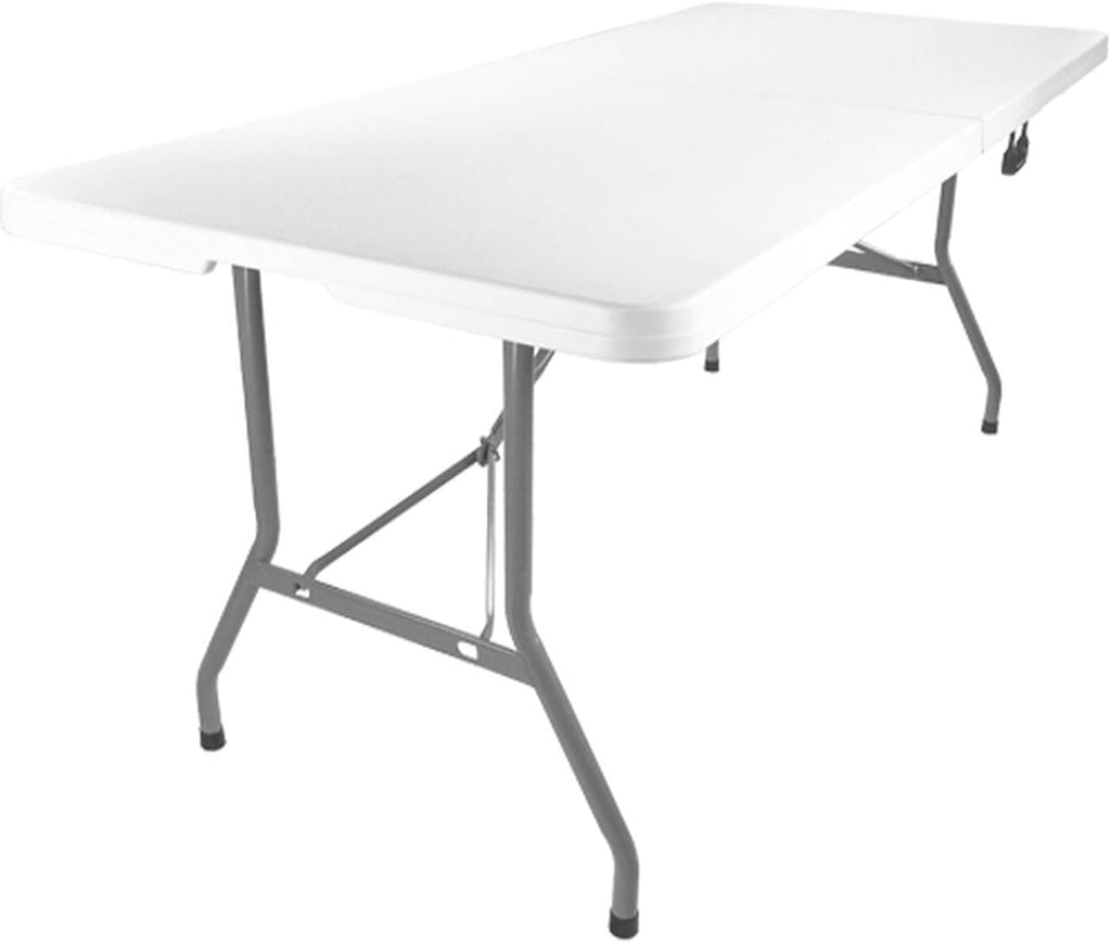 Folding Heavy Duty Plastic Table White 6ft D797224