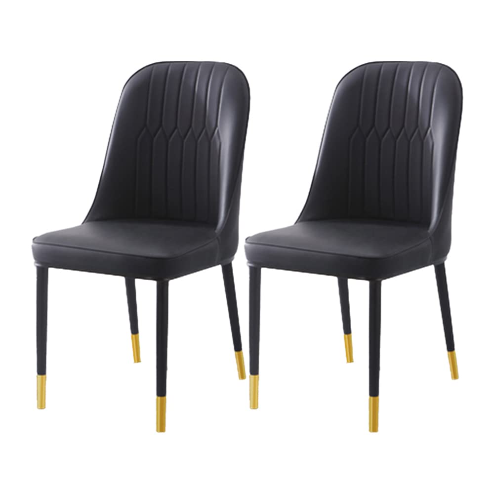 Metal Upholstered Dining Chair Set of 2 F526