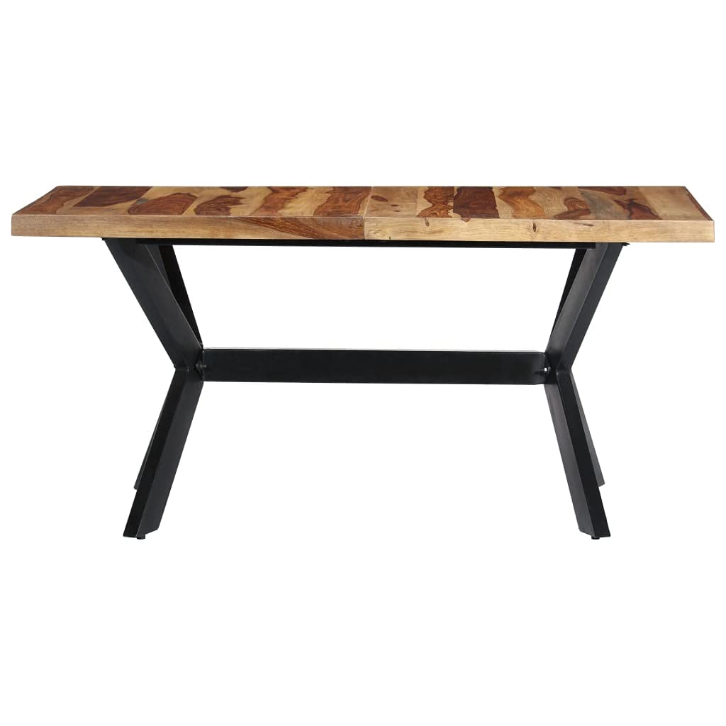 Rustic Industrial Style Solid Sheesham Wood Dining Table I81304
