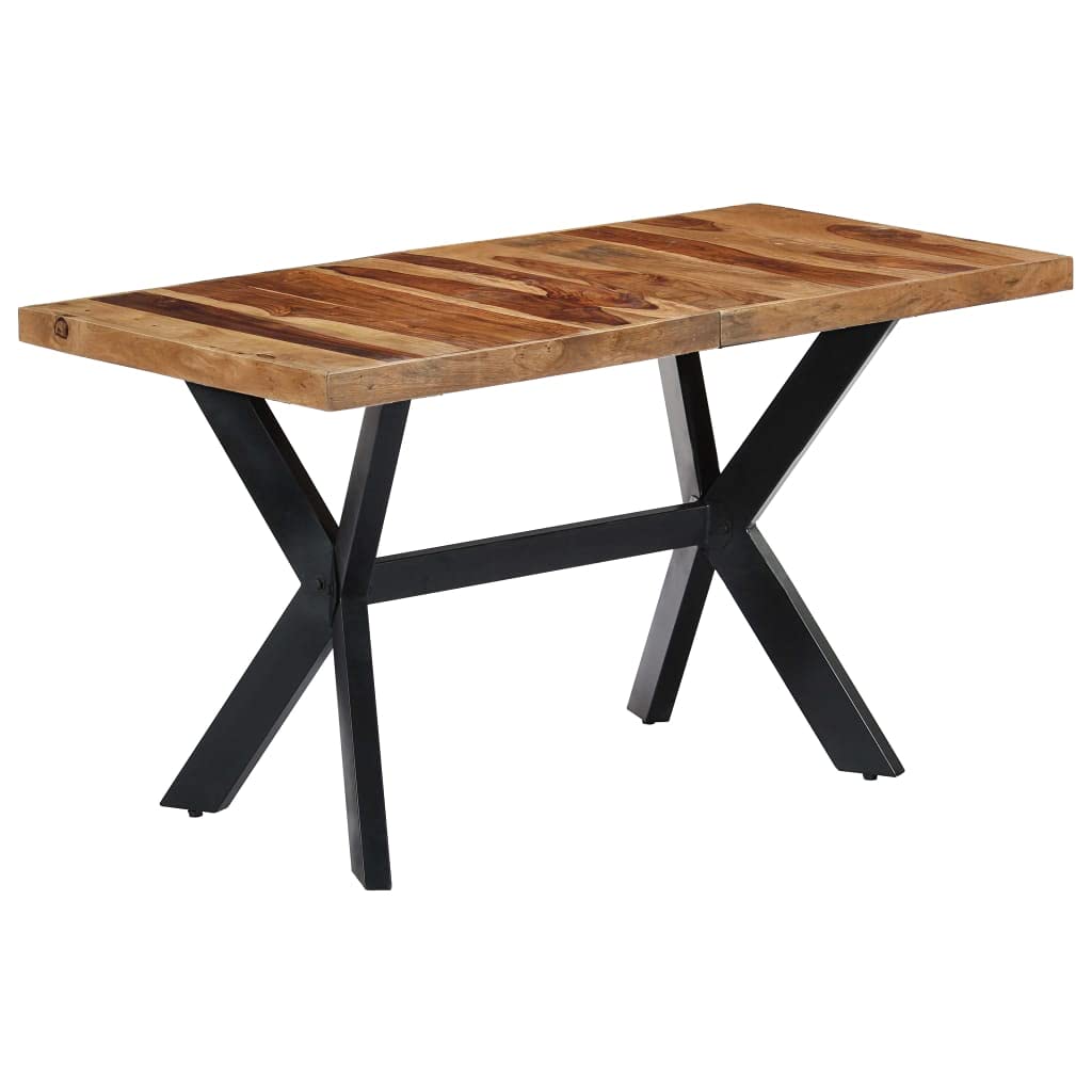 Rustic Industrial Style Solid Sheesham Wood Dining Table I81304