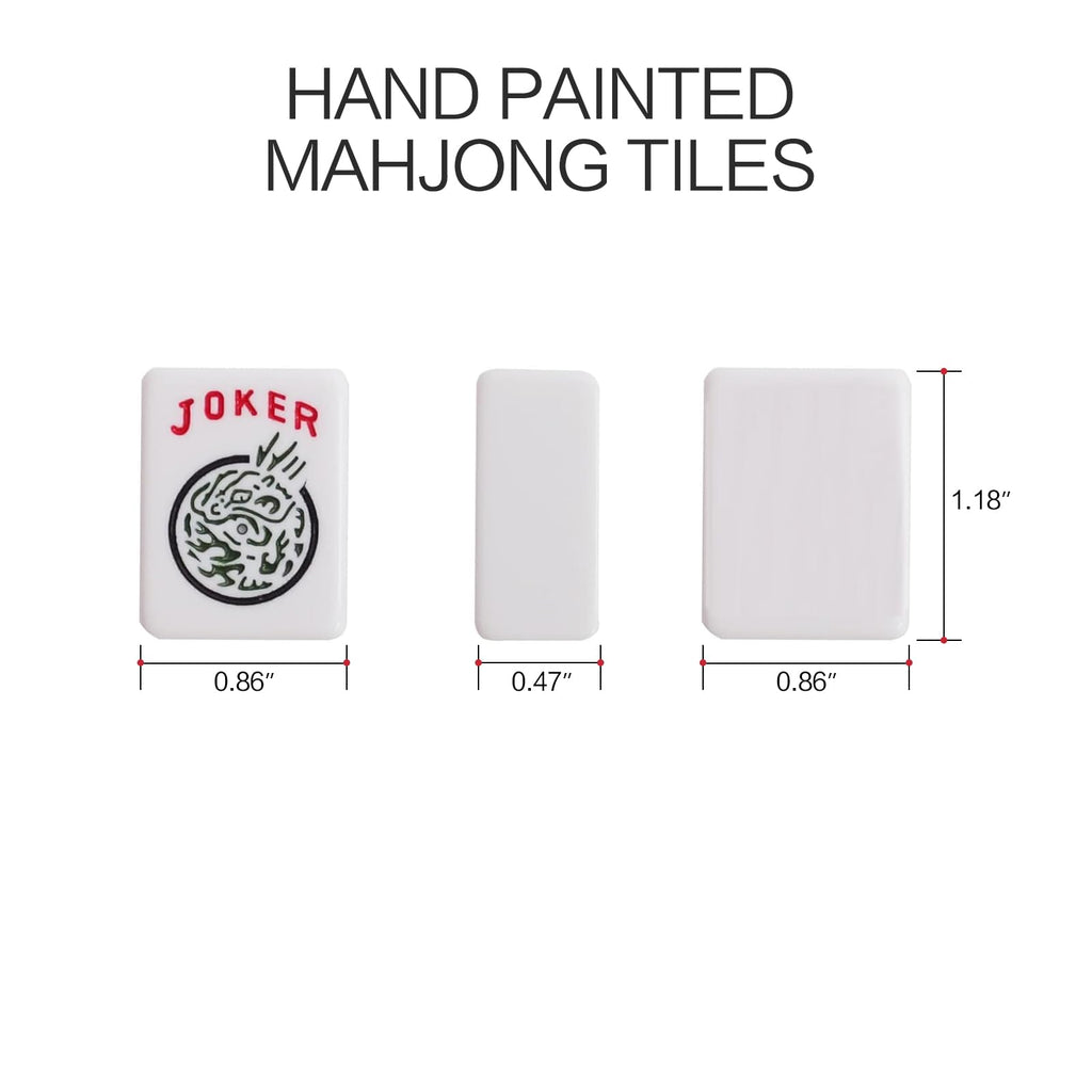 American Mahjong Set with 4 Rack Pushers & Carry Bag T9604