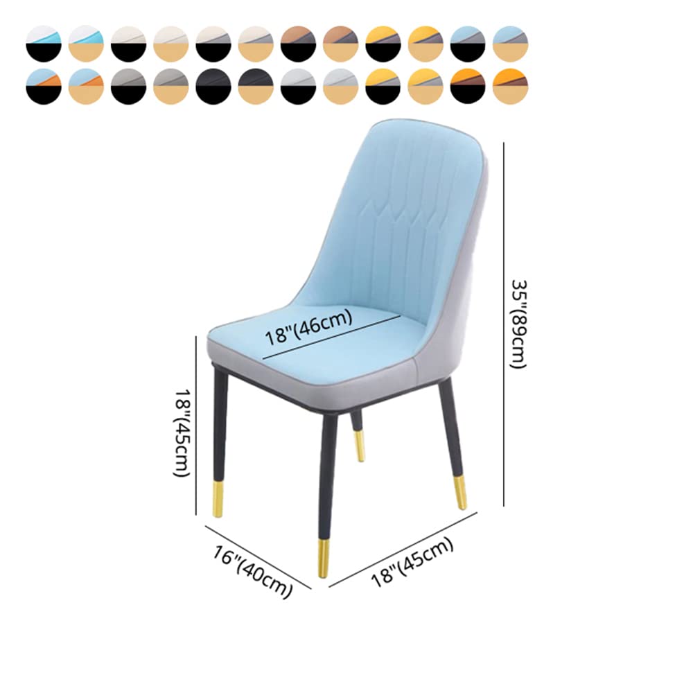 Metal Upholstered Dining Chair Set of 2 F526
