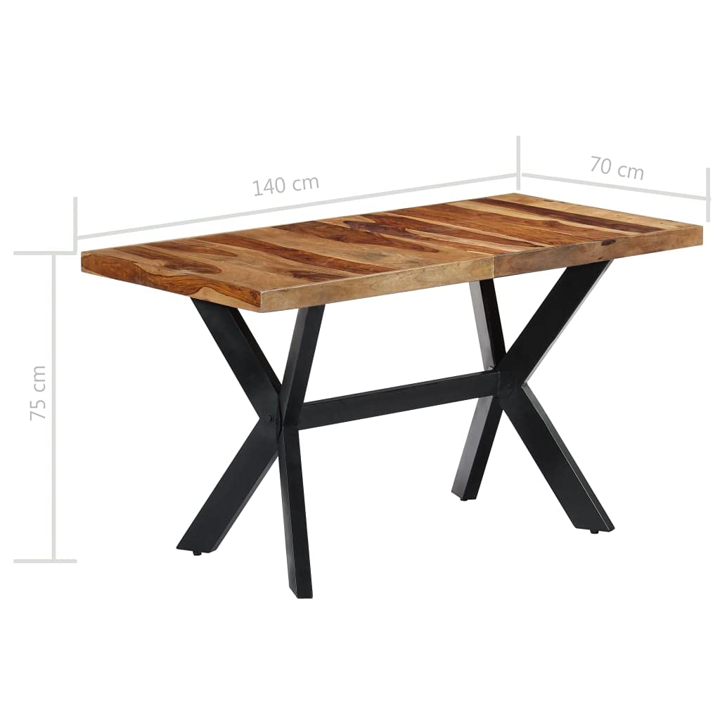 Rustic Industrial Style Solid Sheesham Wood Dining Table I81304