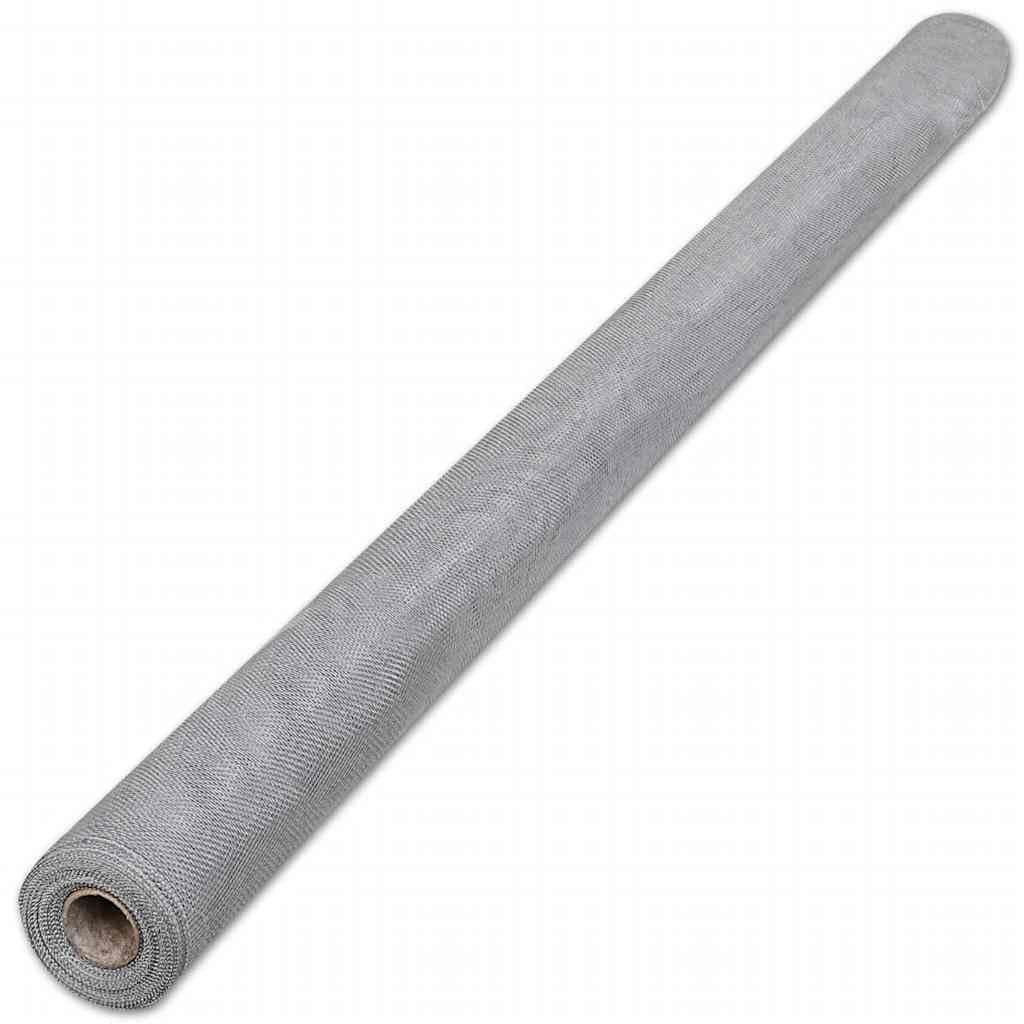 Aluminum Mesh Screen 39.4"x196.9" Silver L25957