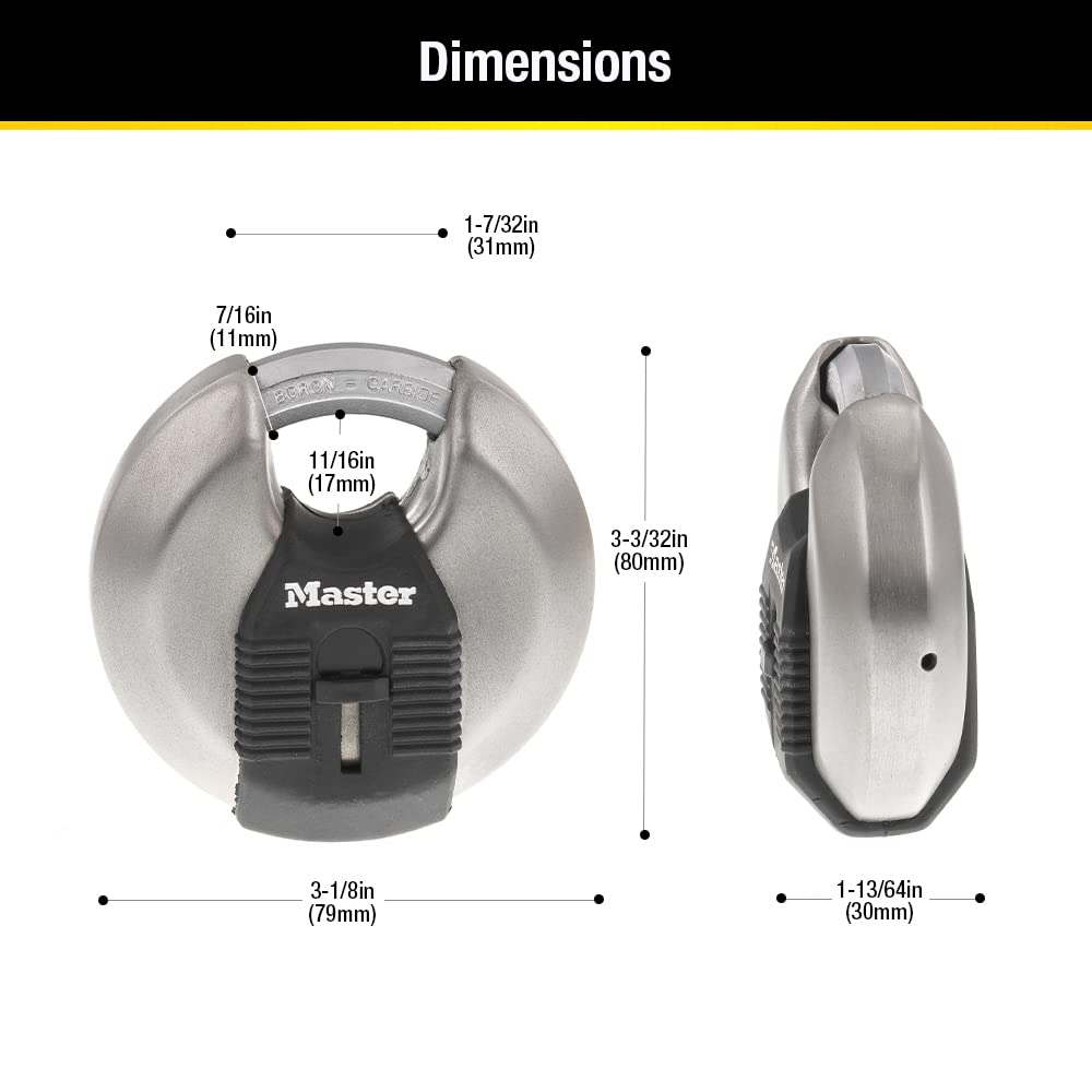 Stainless Steel Disc Padlock K14324