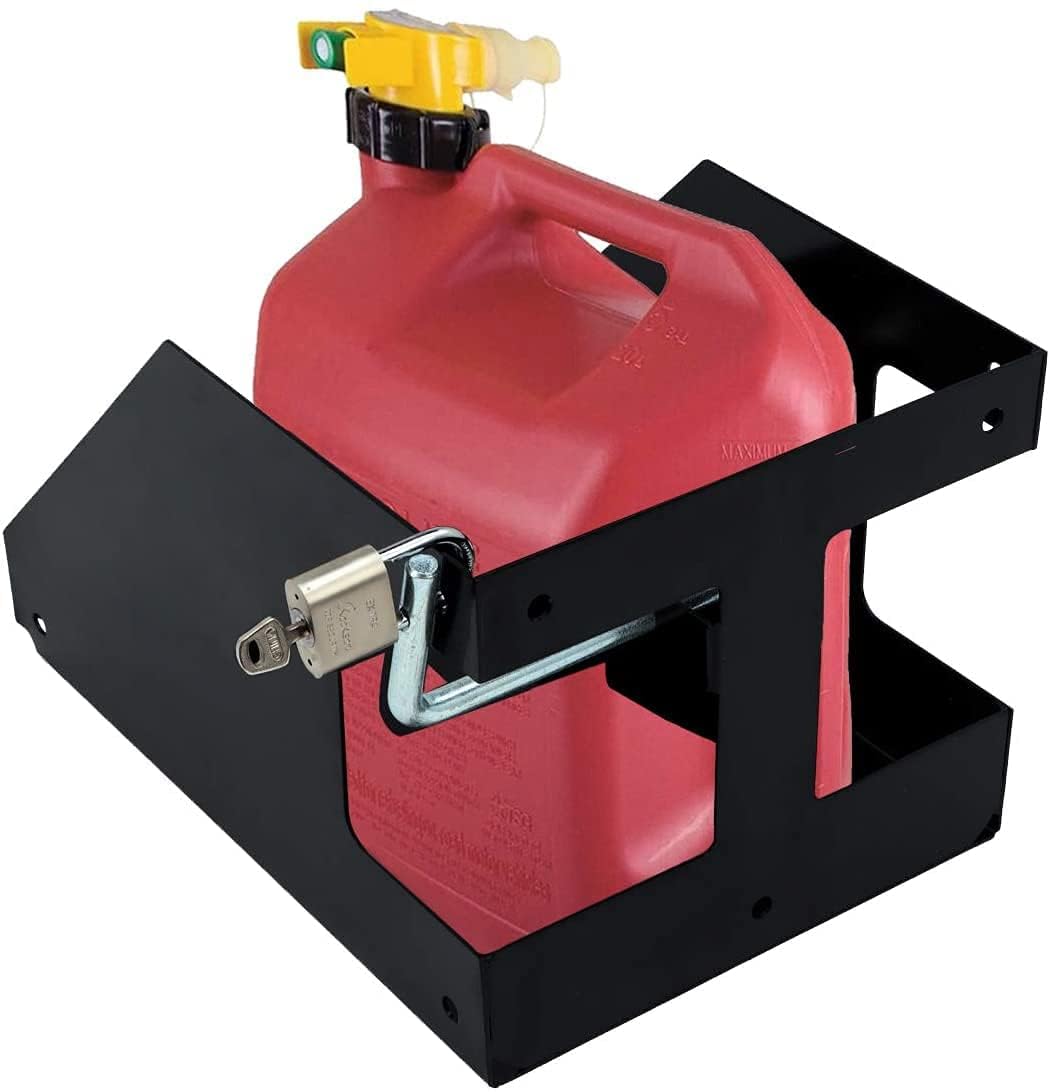 5 Gallon Fuel Gas Can Rack Holder with Lock W37572