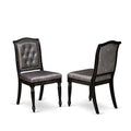 Black Acacia Wood Dining Chairs Set of 2 G6290
