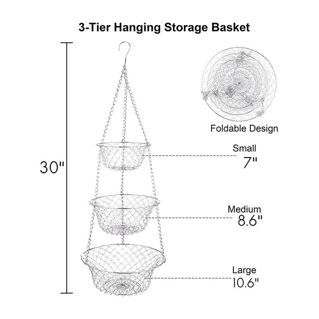 3 Tier Hanging Fruit Basket E50556