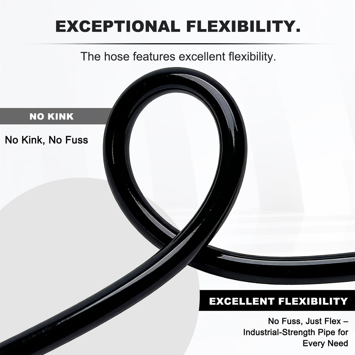 3/4 Inch ID x 100ft PVC Hose with 4 Stainless Steel Hose Clamps V168310