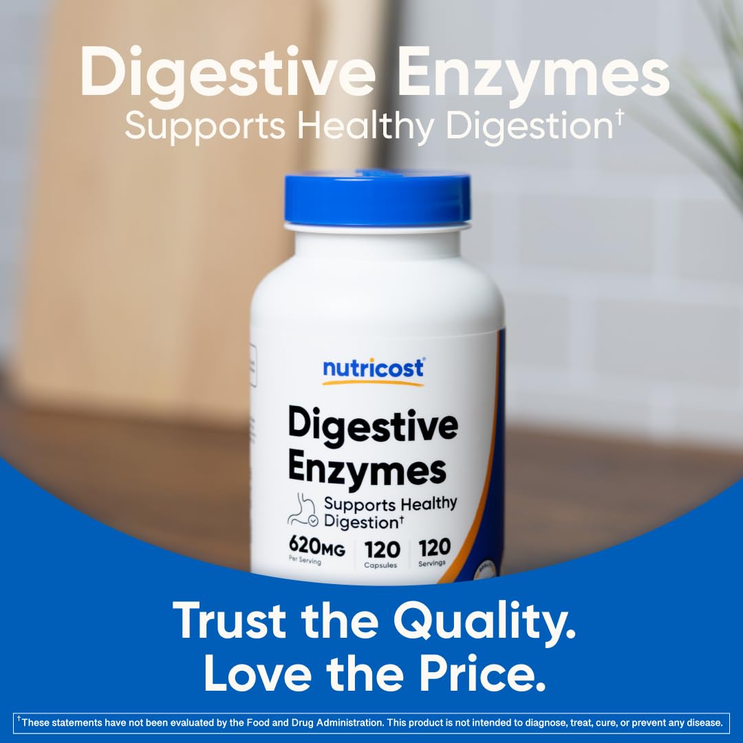 Digestive Enzymes 620mg 120 Capsules T65890