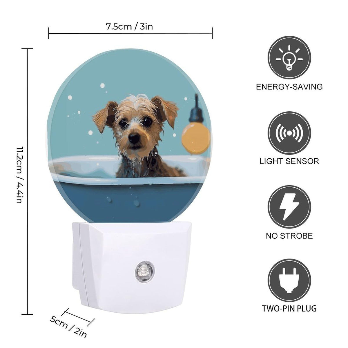 Dog in Bathtub Night Light Smart Sensor C70167