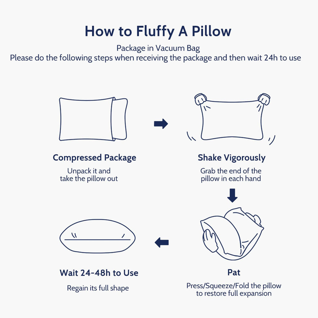King Size Set of 2 Down Alternative Bed Pillows Z376876