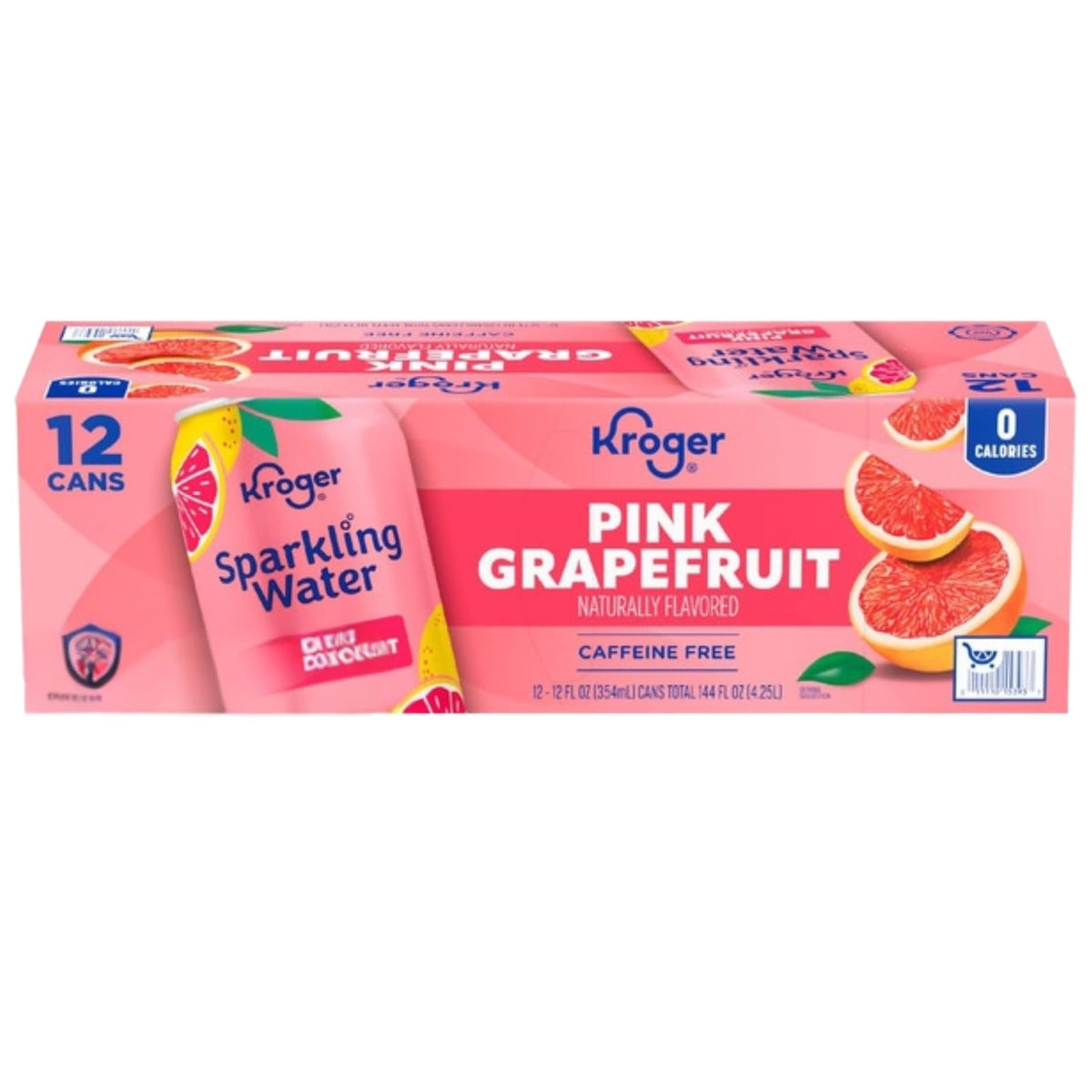 Pink Grapefruit Sparkling Water, 12 fl oz, Pack of 12 U1681