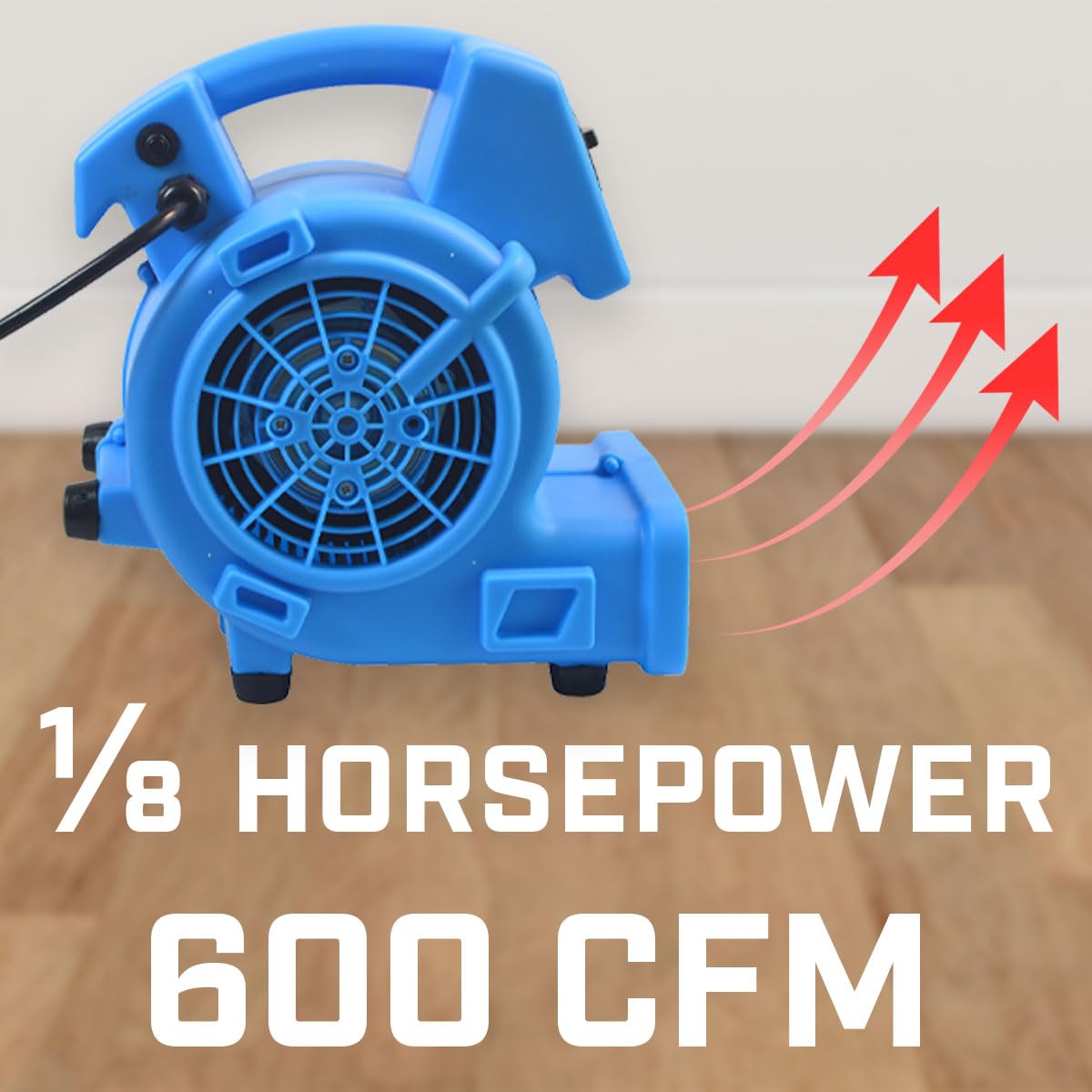 1/8 HP 600 CFM Air Mover Carpet Dryer Floor Fan O1320
