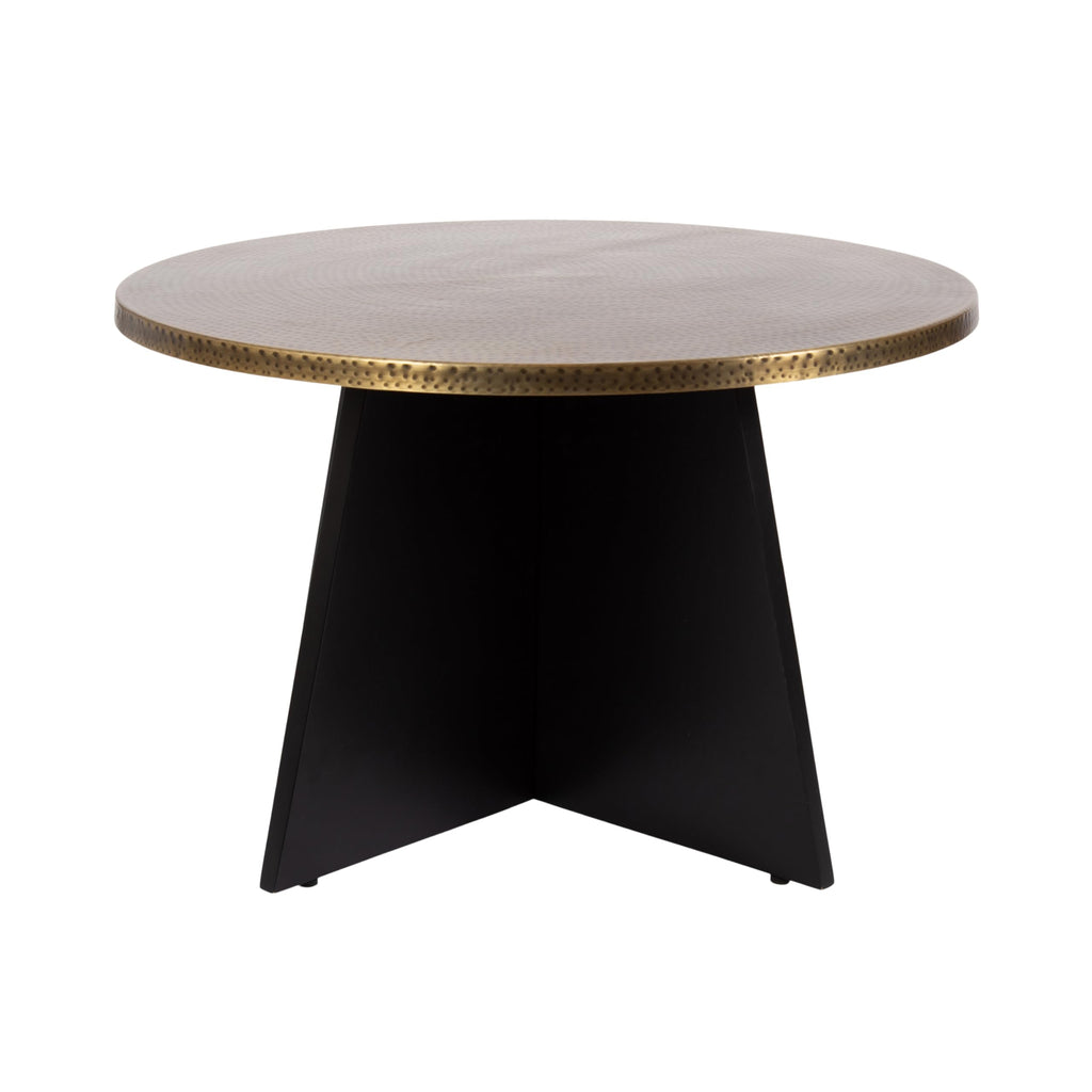 Round Hammered Metal Coffee Table D2994