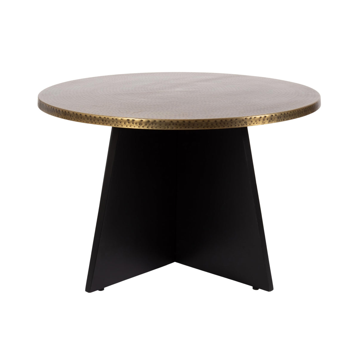 Round Hammered Metal Coffee Table D2994