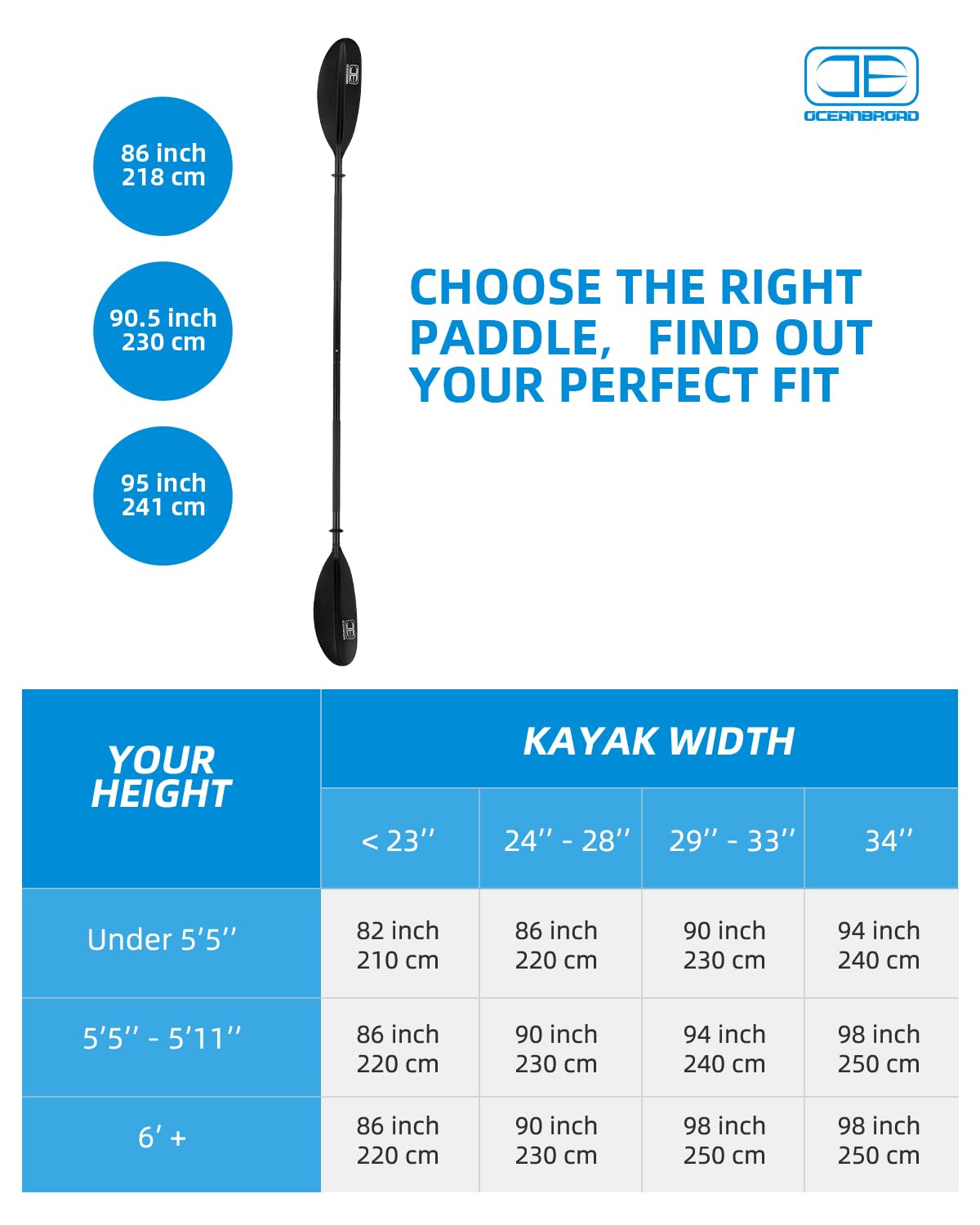 Kayak Paddle with Paddle Leash B72059