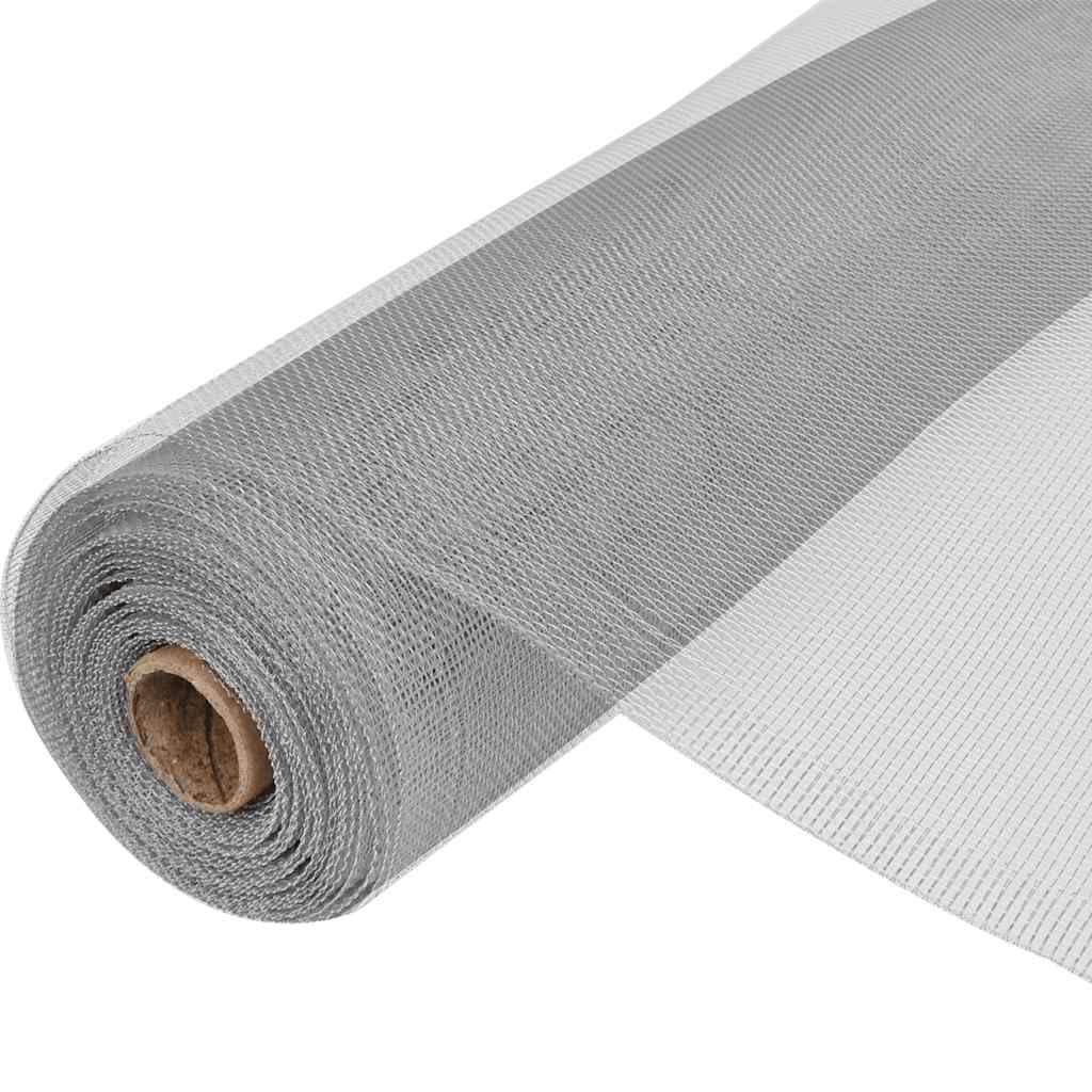Aluminum Mesh Screen 39.4"x196.9" Silver L25957