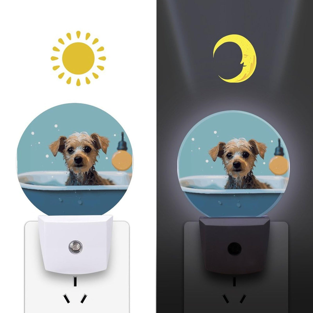 Dog in Bathtub Night Light Smart Sensor C70167