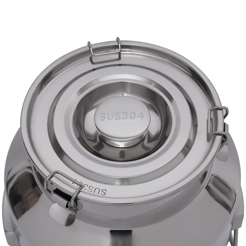 304 Stainless Steel 28L Sealed Lid Faucet Milk Can S64658