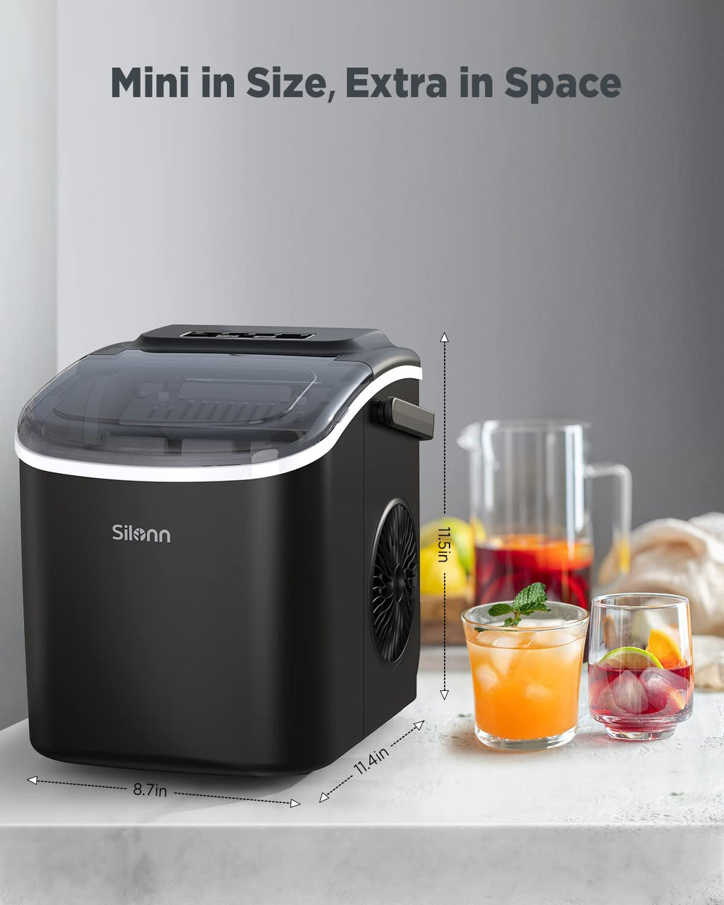 Black Countertop Ice Maker M666142