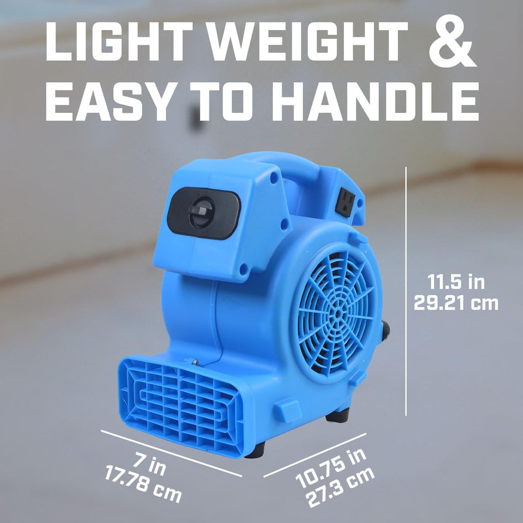 1/8 HP 600 CFM Air Mover Carpet Dryer Floor Fan O1320