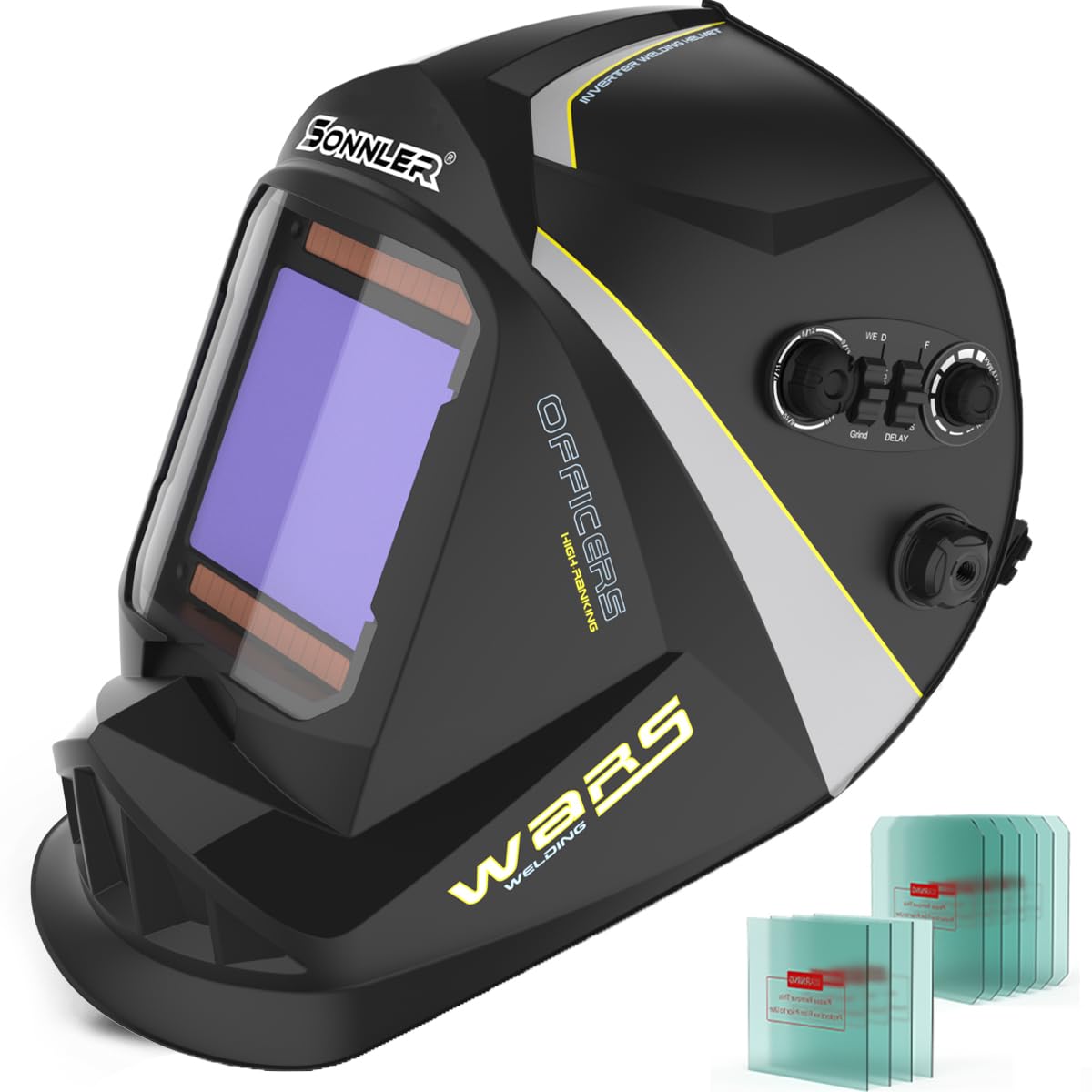 Auto Darkening Welding Helmet Large Viewing True Color Solar Battery Power Q32026