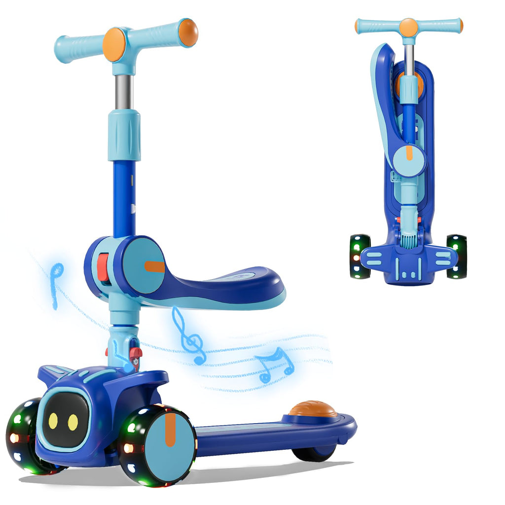 2-in-1 Kids 3 Wheel Kick Scooter with Adjustable Seat I417