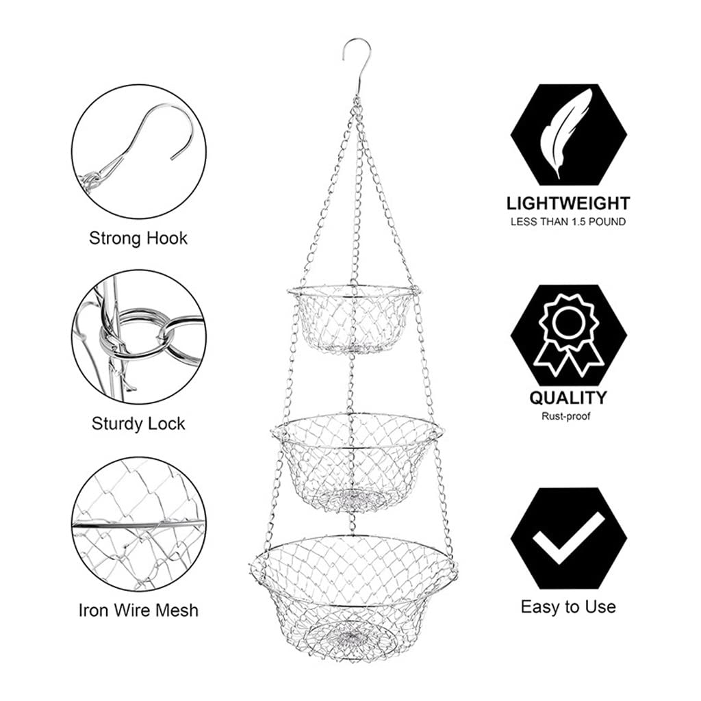 3 Tier Hanging Fruit Basket E50556