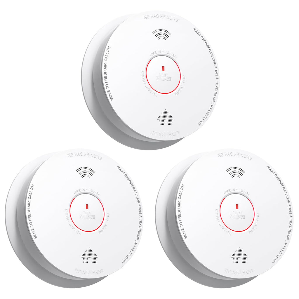 Smoke Detectors 10 Year Sealed Battery Operated 3 Pack C149