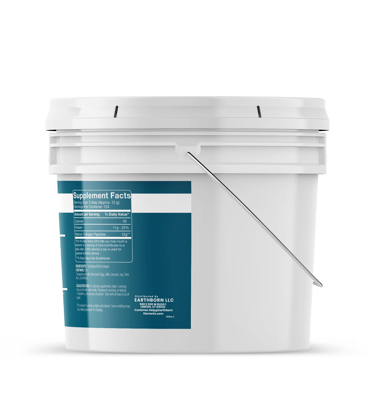 Hydrolyzed Marine Collagen Peptides Powder Dietary Supplement 52.8 Ounce L9009