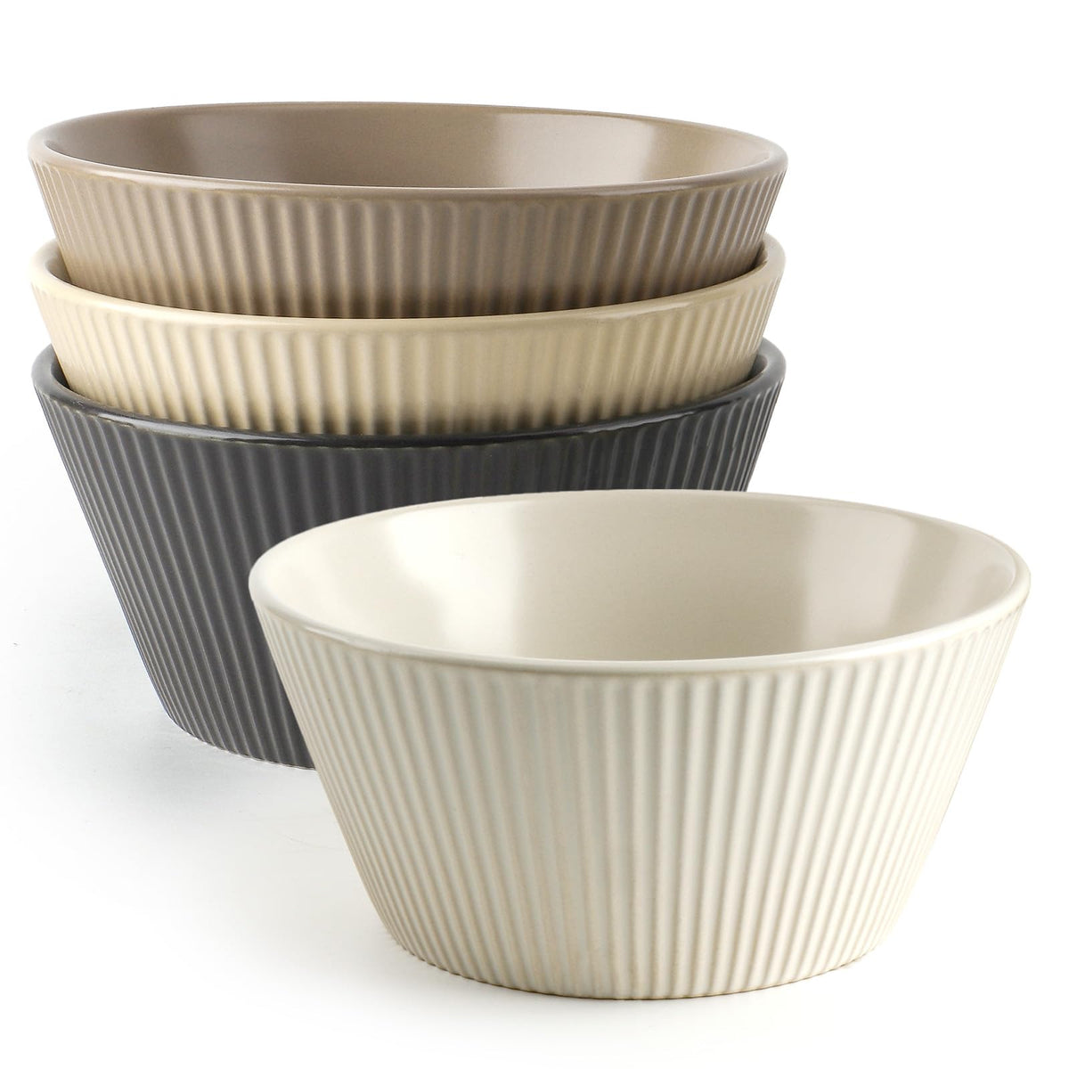 16 OZ Cereal Bowls Set of 4 and 8.5" Serving Bowls Set of 4 N949