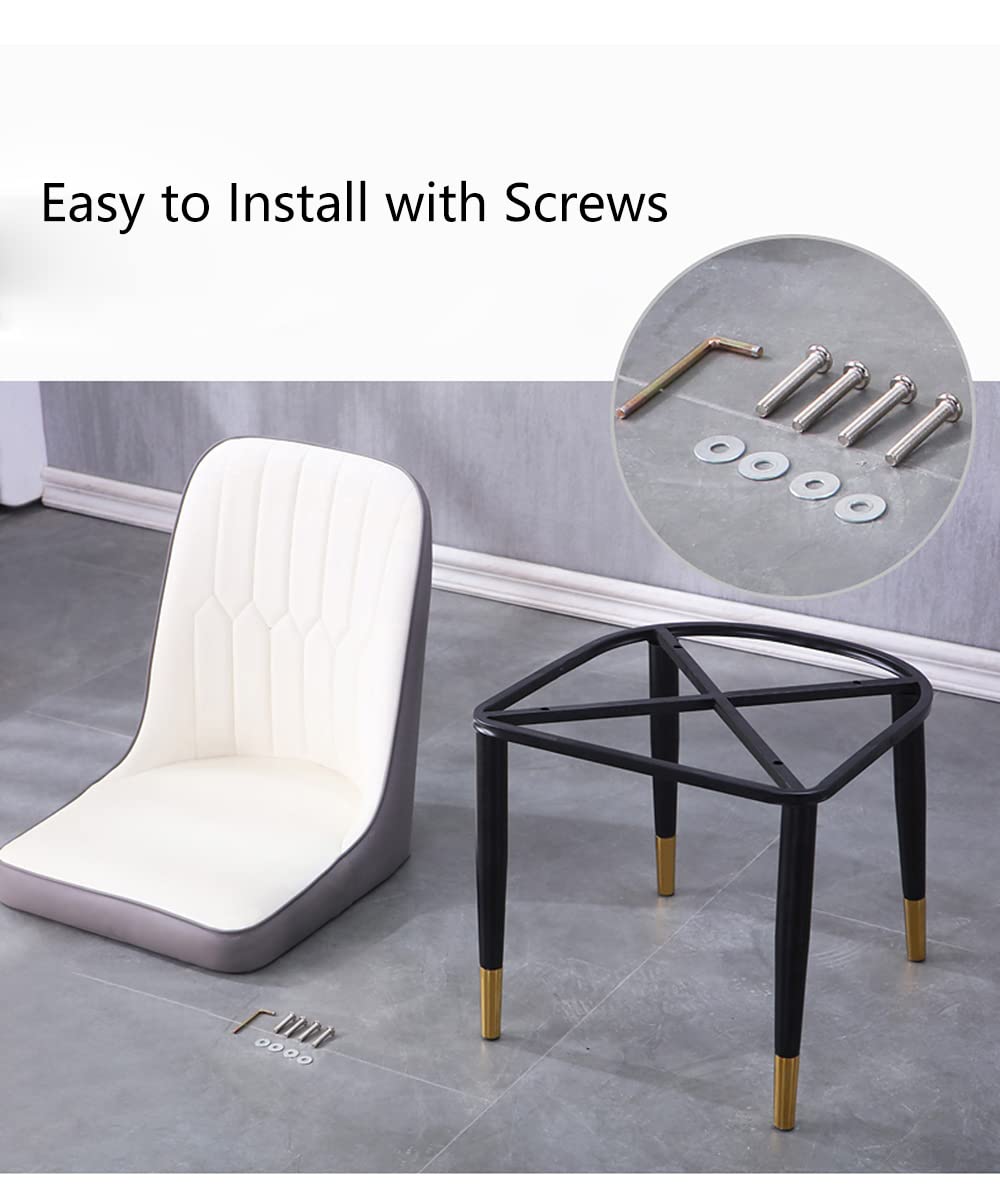 Metal Upholstered Dining Chair Set of 2 F526