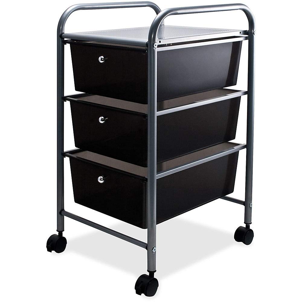 3-Drawer Rolling File Organizer Cart, Black H988784