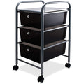 3-Drawer Rolling File Organizer Cart, Black H988784