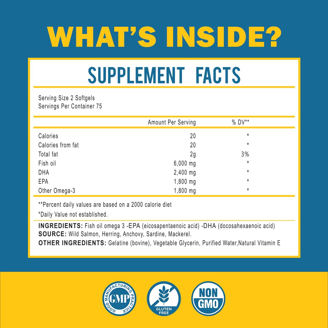 Omega 3 Fish Oil 150 Softgels X349877