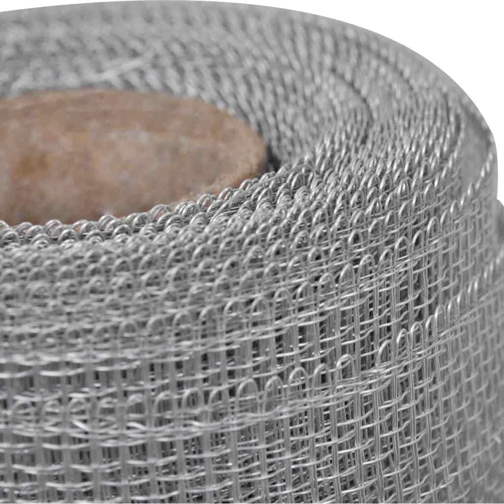 Aluminum Mesh Screen 39.4"x196.9" Silver L25957