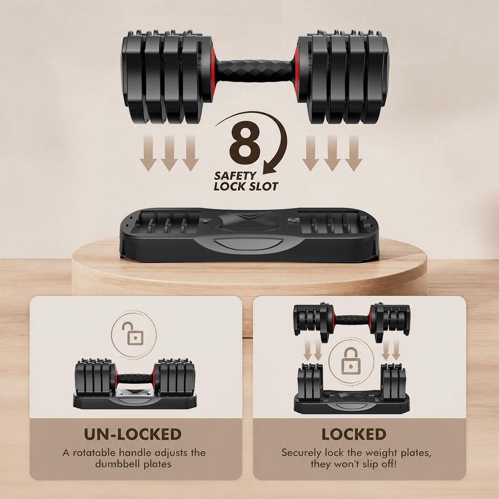 25 lb Adjustable Dumbbell Set C594