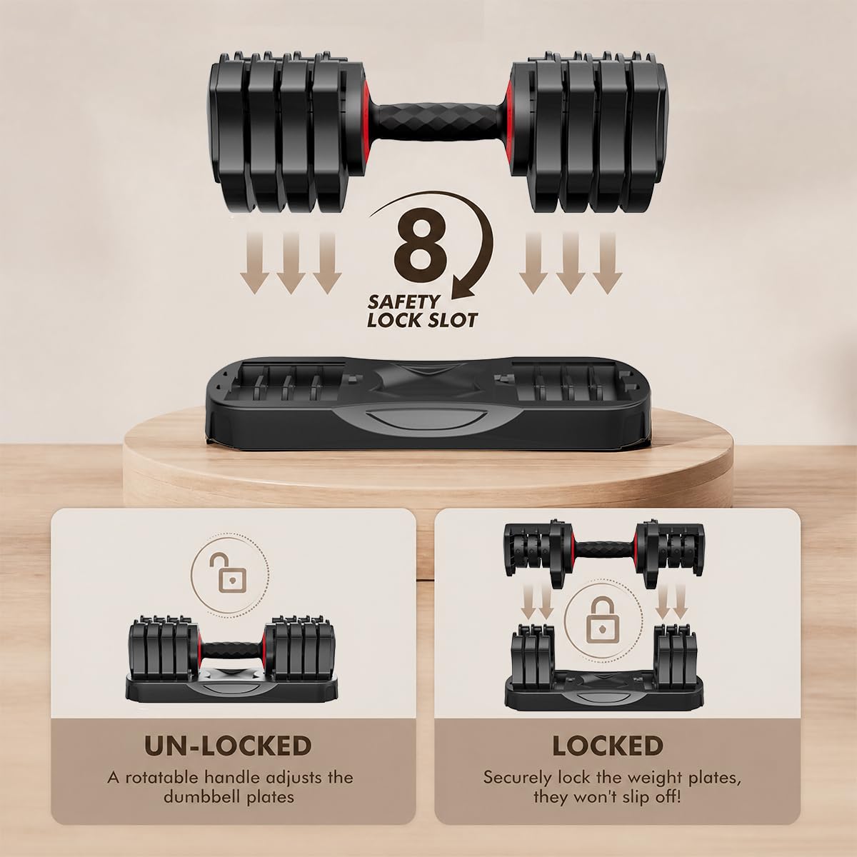 25 lb Adjustable Dumbbell Set C594