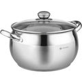6.5 Quart Stainless Steel Stock Pot with Glass Lid E5507