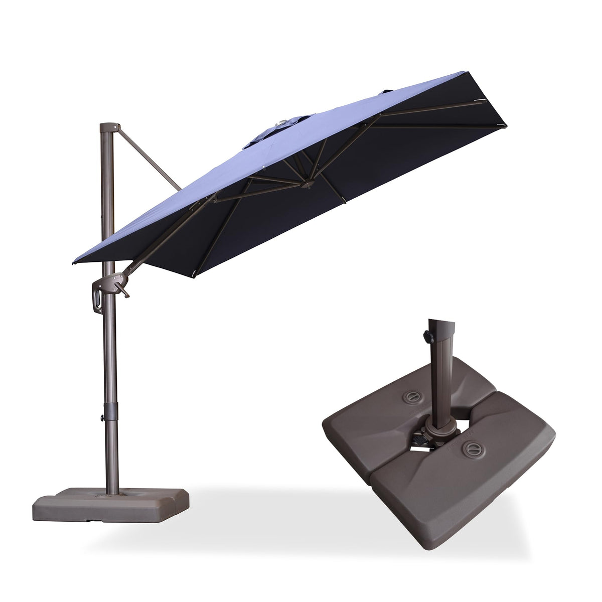 Navy Blue 8' X 8' Cantilever Umbrella with Base U93339