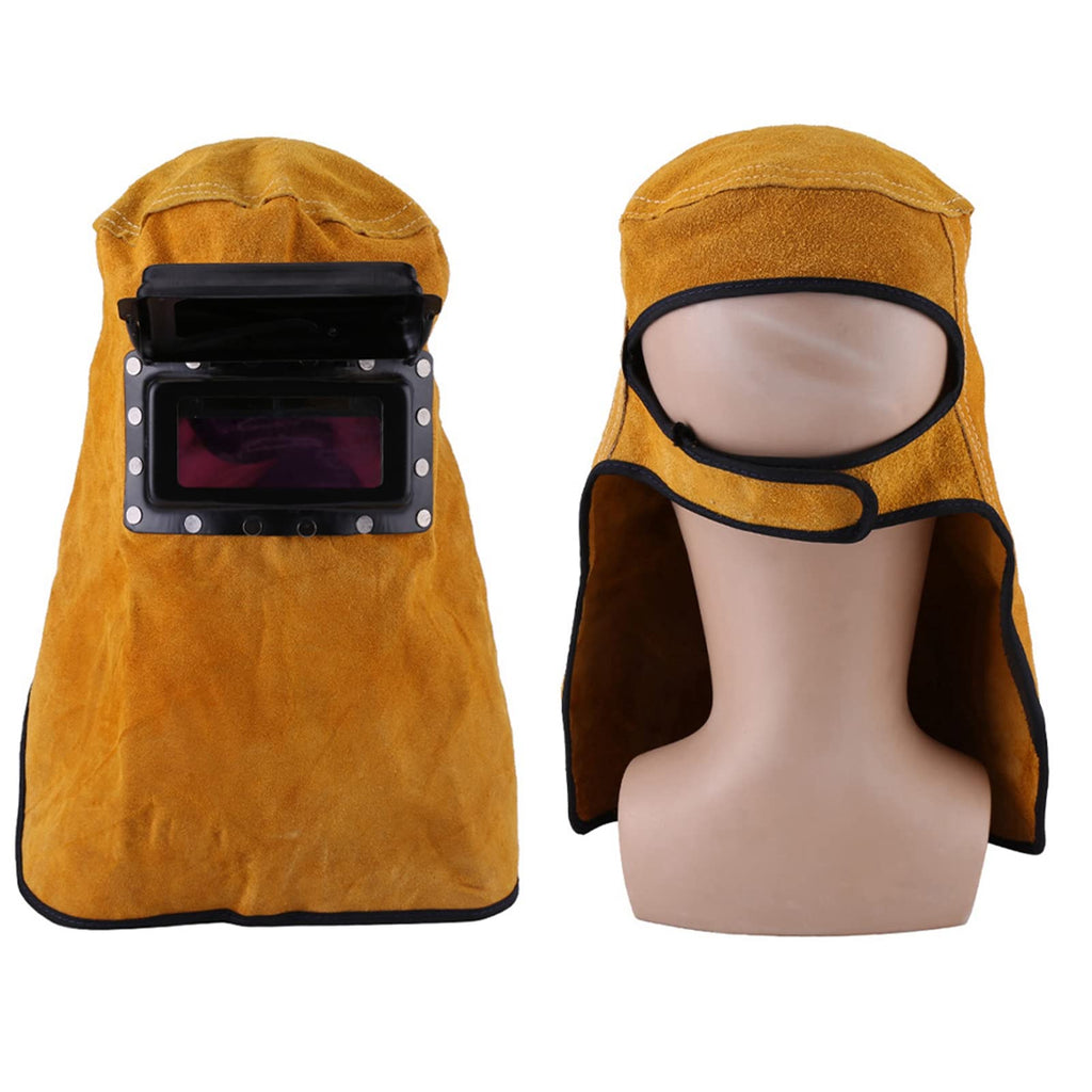 Leather Welding Hood with Auto Darkening Lens F103282