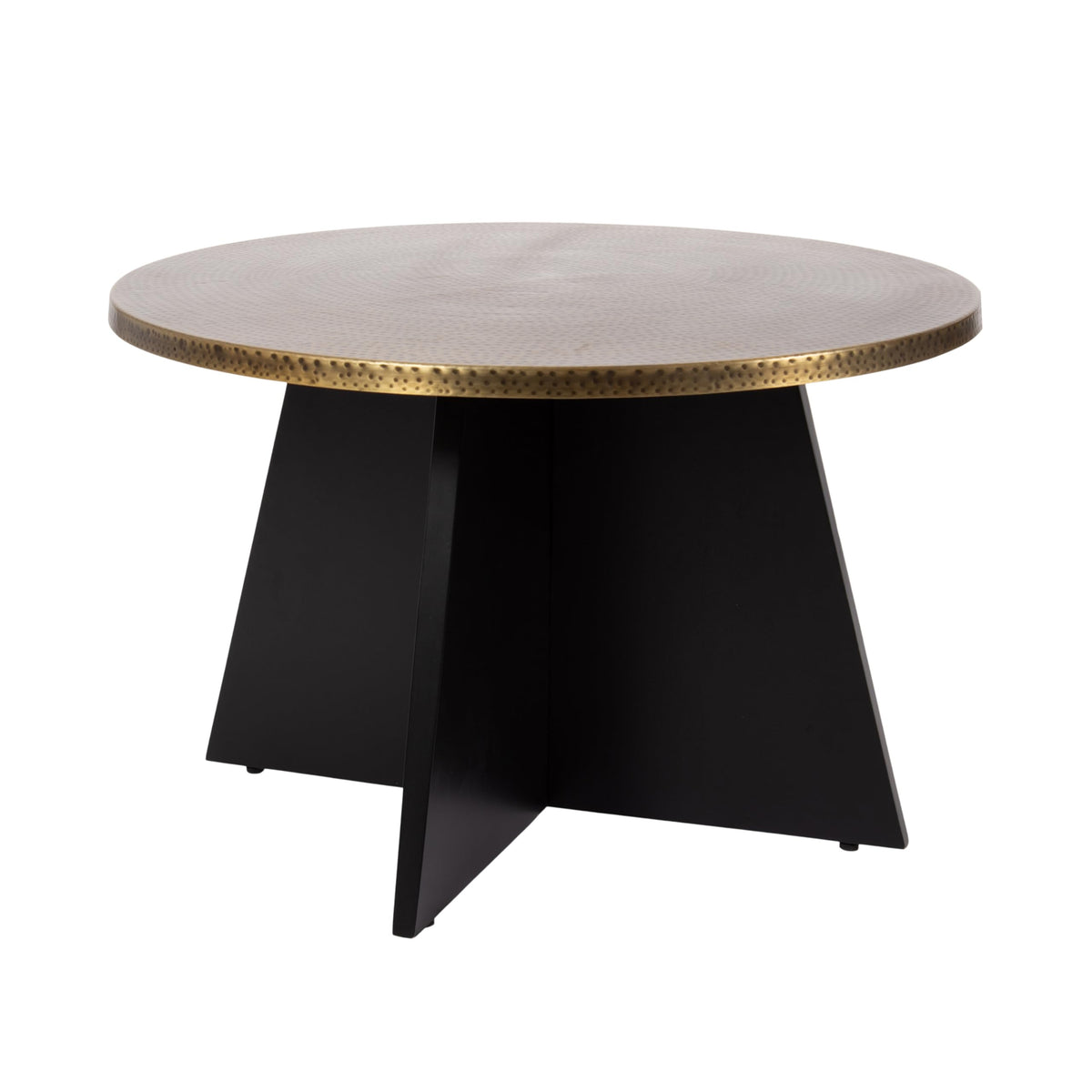Round Hammered Metal Coffee Table D2994