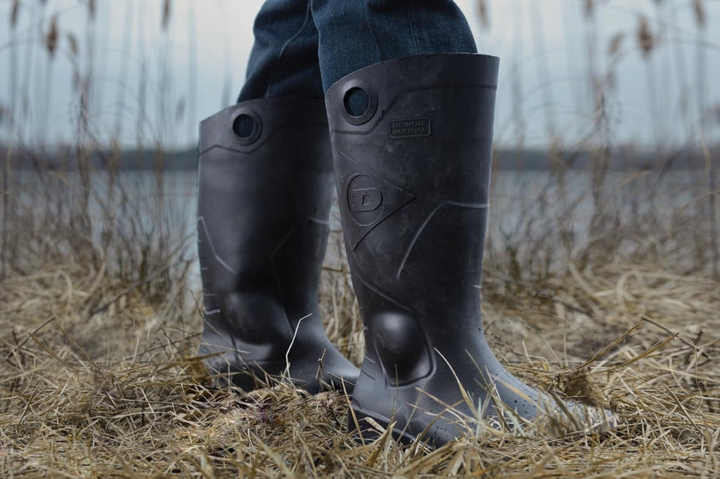 Black Steel Toe Rubber Work Boots S32363