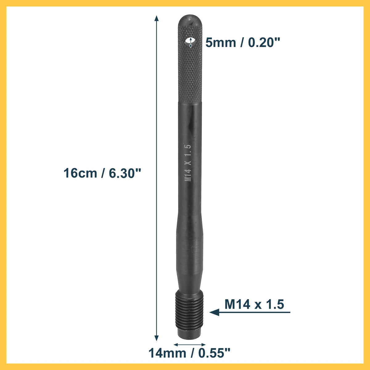 Black Carbon Steel Wheel Hangers Alignment Pin M14x1.5 I97881