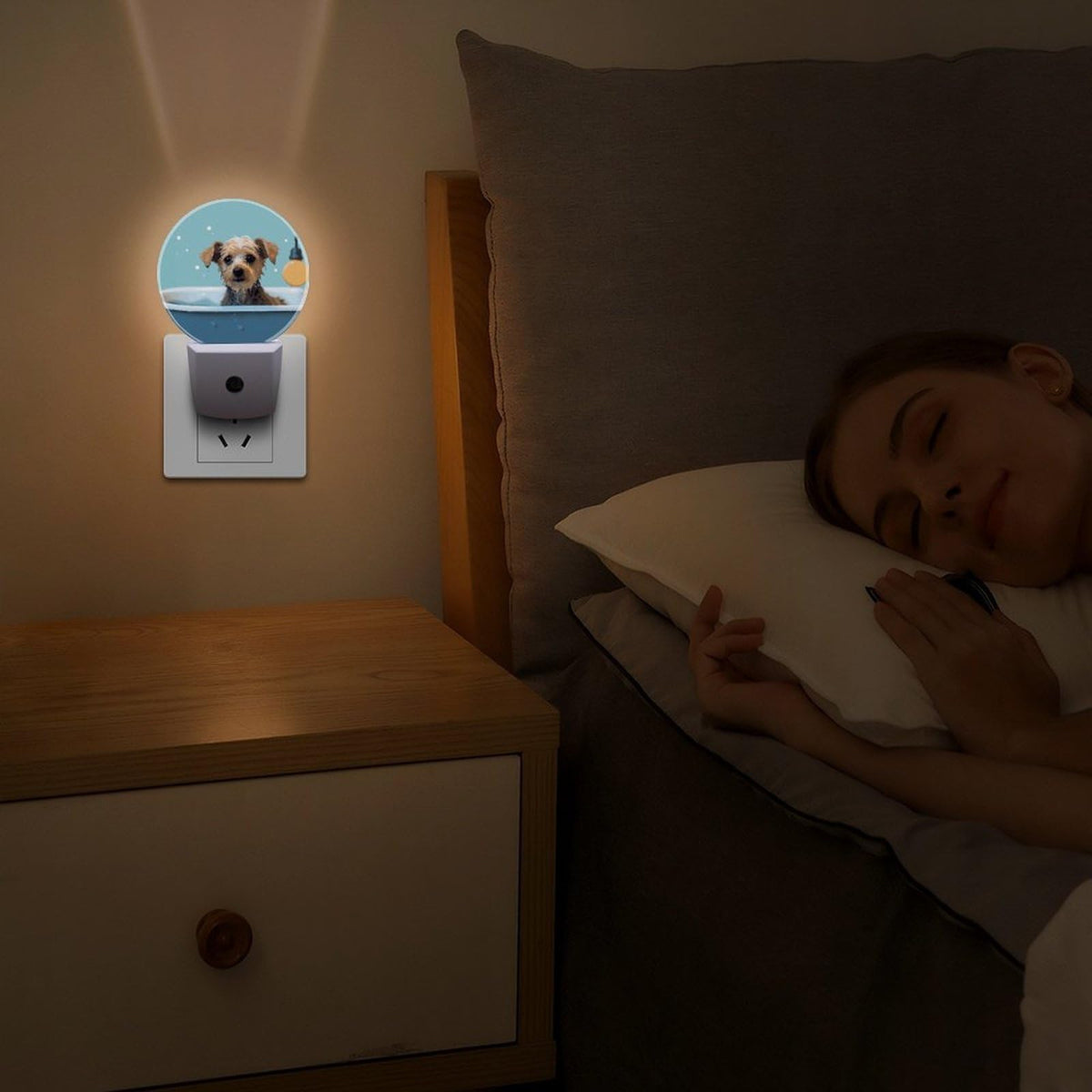 Dog in Bathtub Night Light Smart Sensor C70167