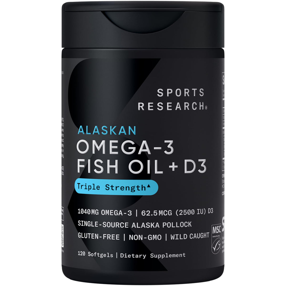 Omega-3 Fish Oil 1250mg + D3 2500iu, 120 Count B680