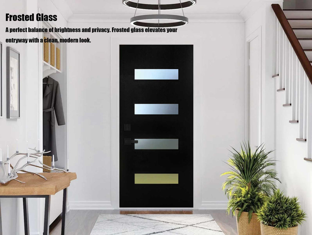 Fiberglass Door with Frosted Glass N99938