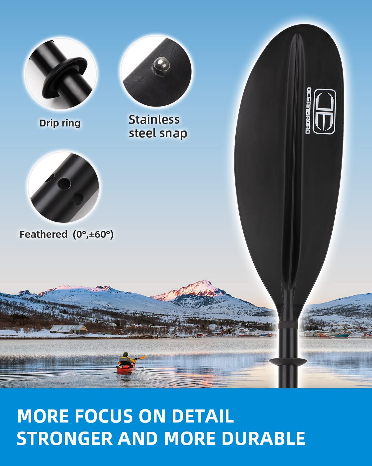 Kayak Paddle with Paddle Leash B72059